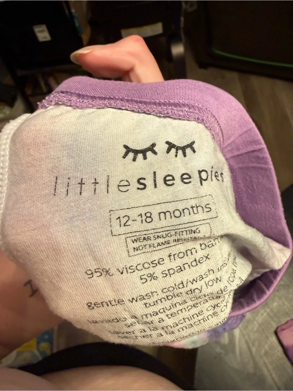 Little Sleepies Purple Tie-Dye Pajama Pants Set